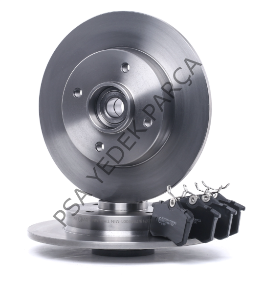 PEUGEOT 307 (2001-2009) ARKA FREN DİSKİ RULMANLI VE ARKA FREN BALATASI TAKIM (DELPHİ)