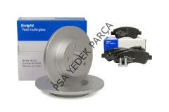 CİTROEN C-ELYSEE (2012-2017) ÖN FREN DİSK VE ÖN BALATA TAKIMI (DELPHİ)